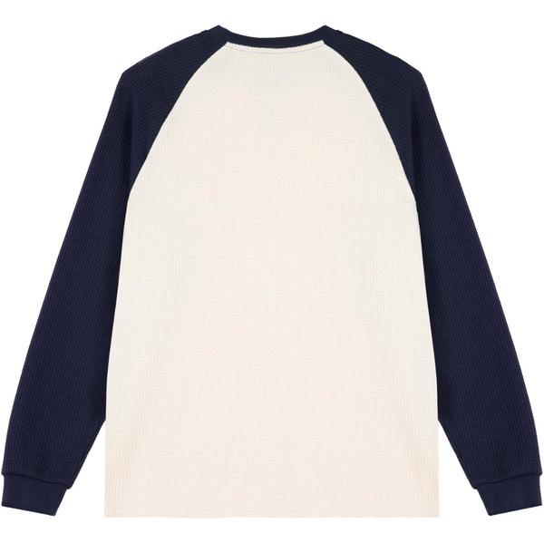 2026 Santa Cruz Mens Classic Strip Raglan Long Sleeve T-Shirt SCA-LTE-9851 - Wax Paper / Midnight Blue